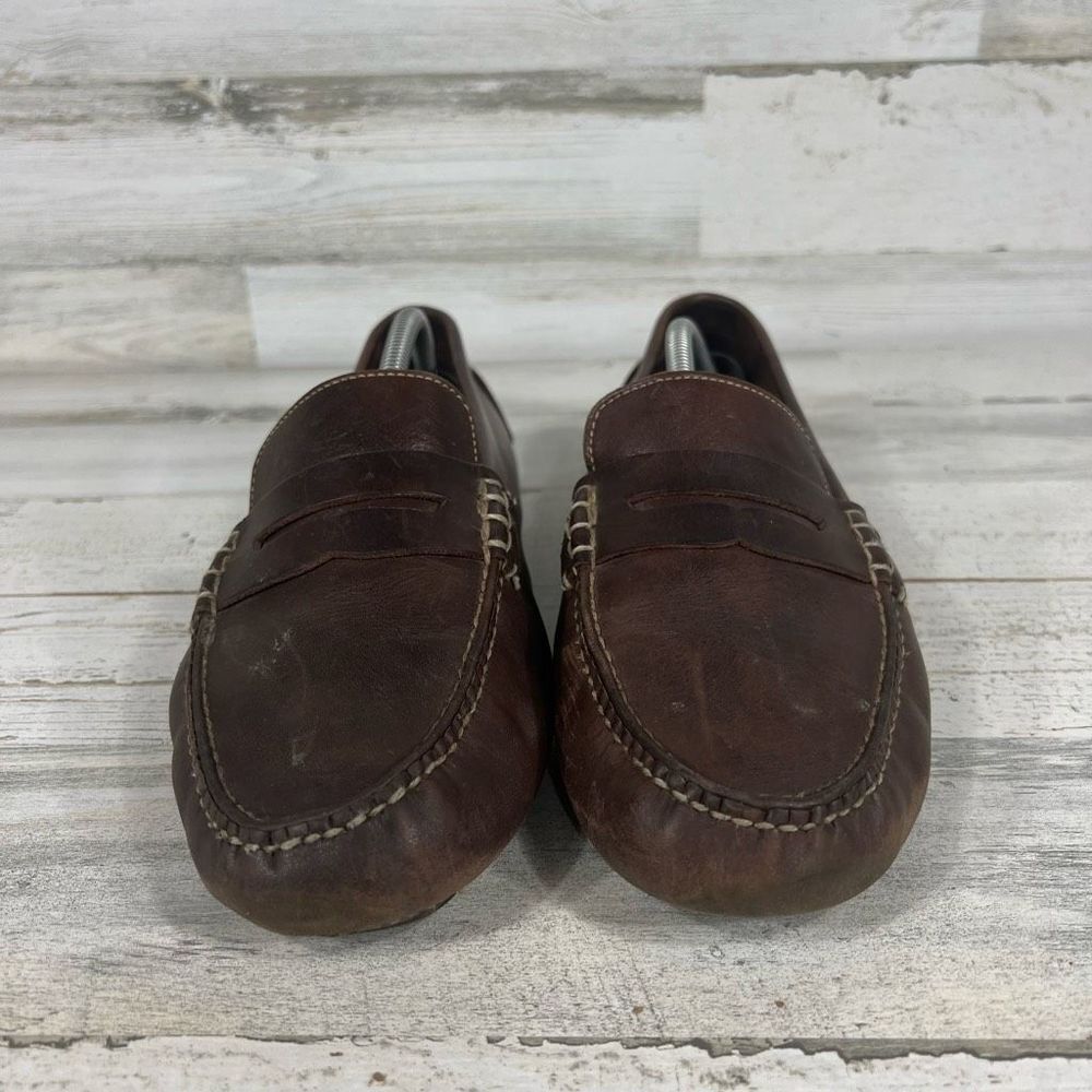 Cole Haan NikeAir Grant Canoe Driving Penny Loafer Brown Leather Mens Size 11 M - Picture 4 of 8